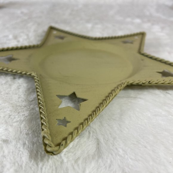 Metal country farmhouse Star candle jar base - Picture 5 of 5